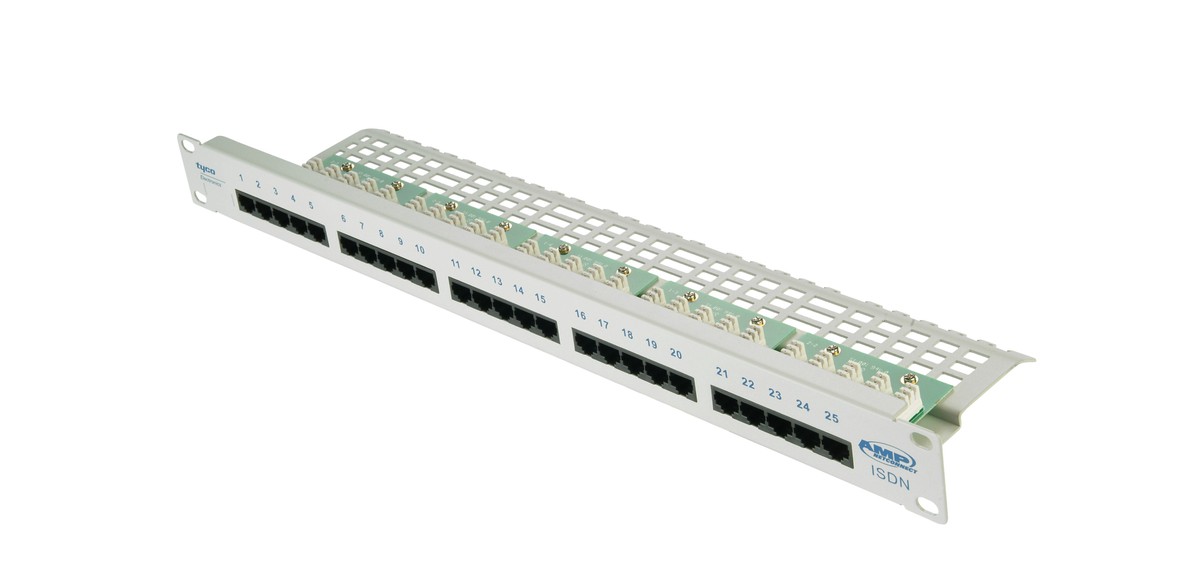 AMP Voice-Panel 25xRJ45 AMP 1HE UTP gu 4-Draht 0.5...0.64mm