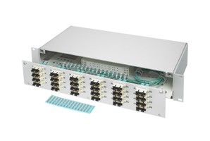 LWL 19" KEV 1HE ausz. 2xSC/Dupl. 50/125 komp.