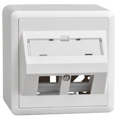 LAN AP54 prise de sortie oblique 2 x Keystone EDIZIOdue 20 blc