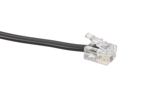 AK flach 2xRJ11 6/4 4P sw 7.0m