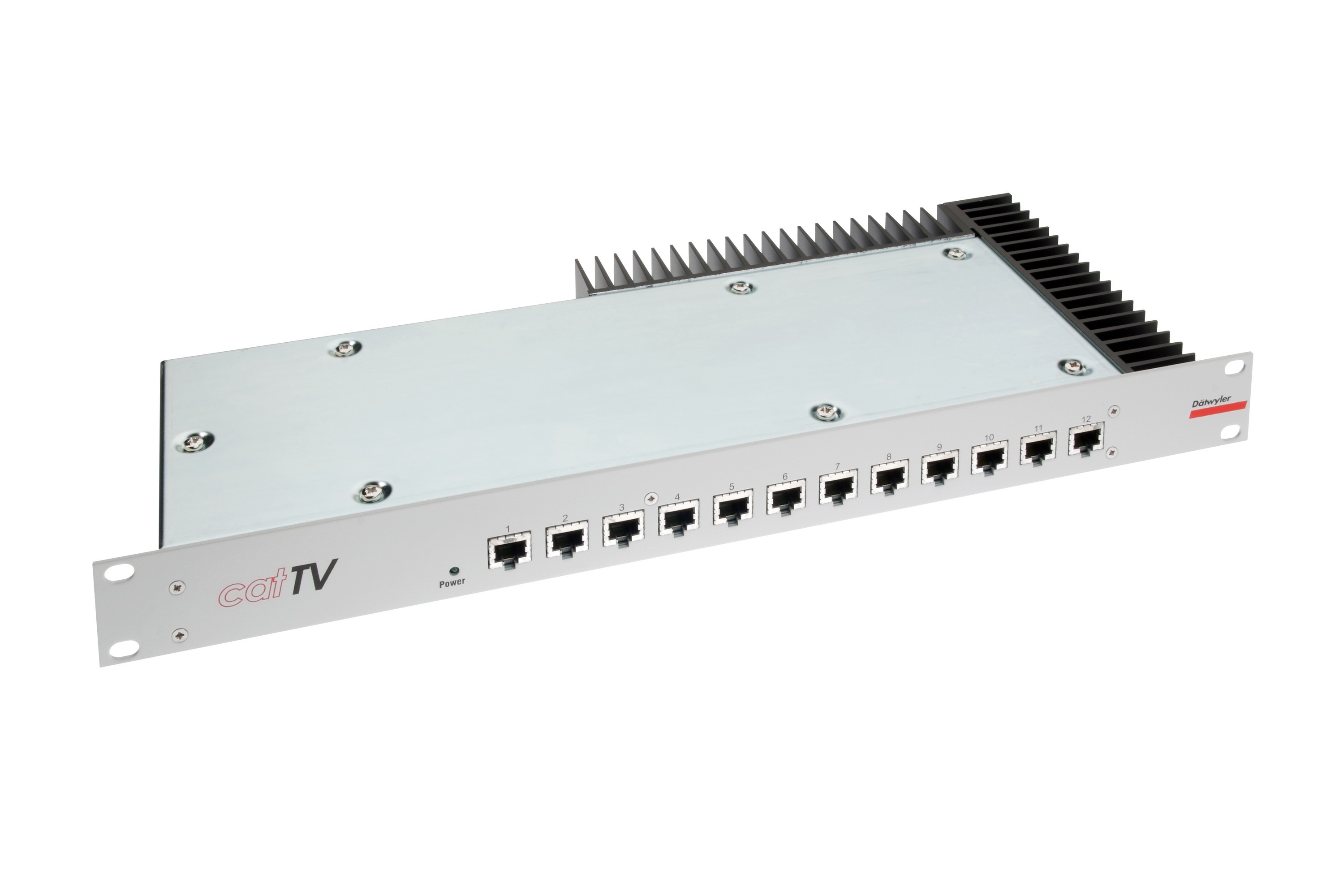 unilan 19" Panel catTV 12x RJ45 inkl.Netzteil