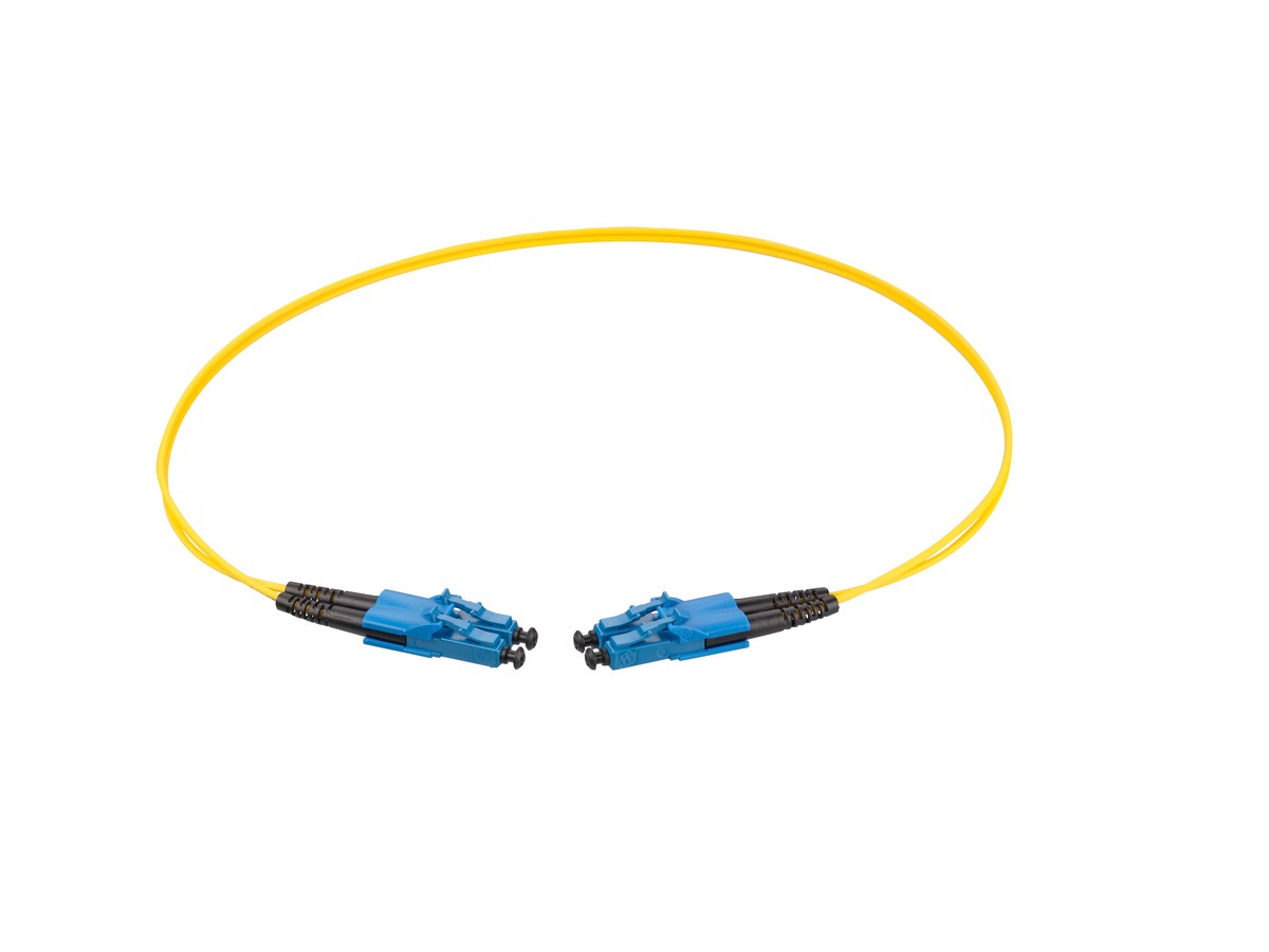 RL Dupl. Fig.8 2x1.4mm 9/125 LC/LC jaune 9.0m