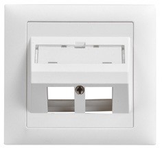 LAN BK86 Prise de sortie inclinée 2x Keystone EDIZIOdue 20 blc