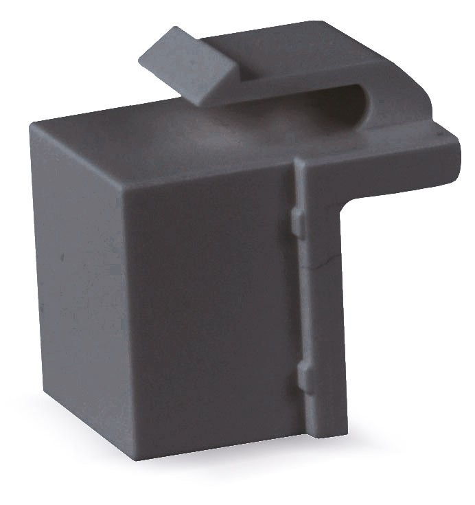 Keystone Blinddeckel für Anschlussdosen, Feller Standard, für 2x KS/GG45, schwarz