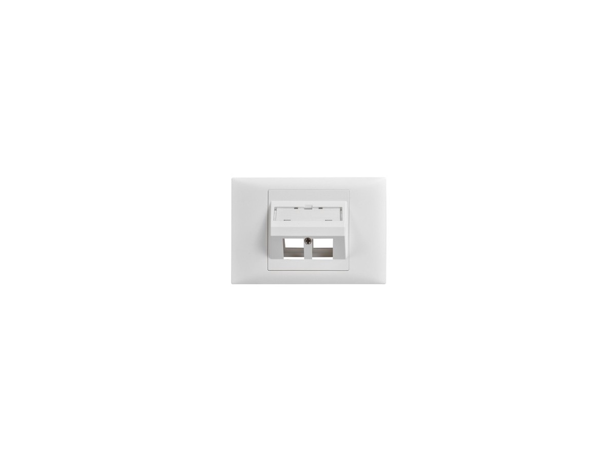 LAN BK115 Schrägauslassdose 2x Keystone EDIZIOdue 20 ws