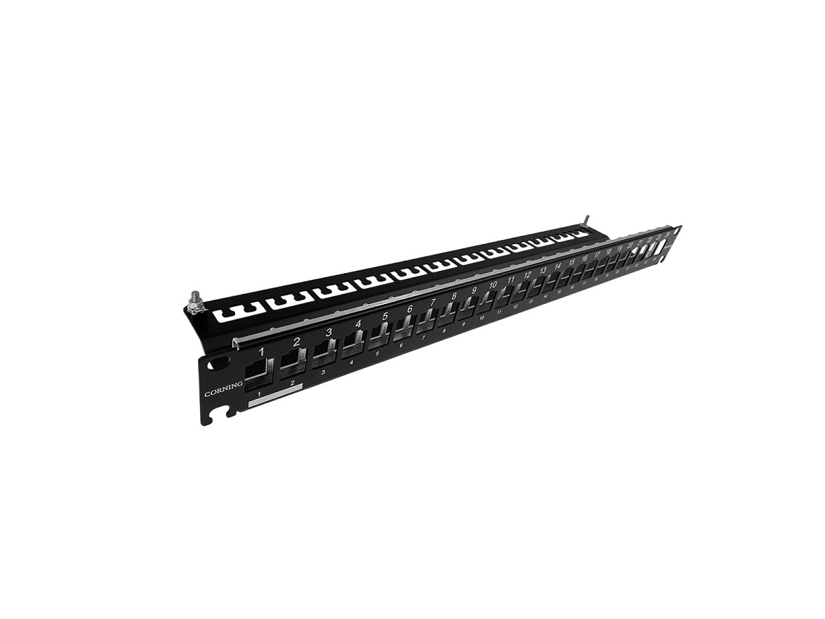 Corning Patchpanel 24 Port 1HE schwarz leer KS-Serie