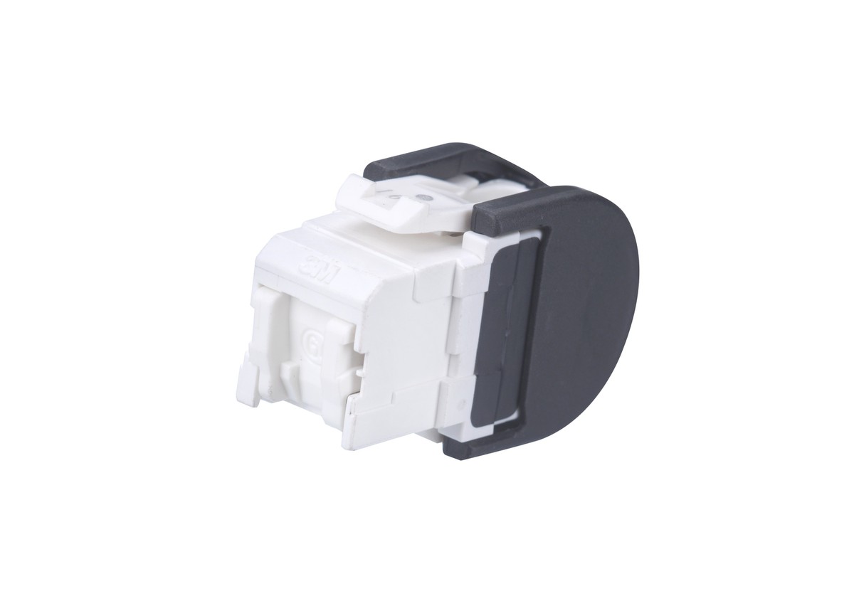 Corning RJ45 Jack Cat.6a UTP V500U blanc, avec 3 entrée de câble
