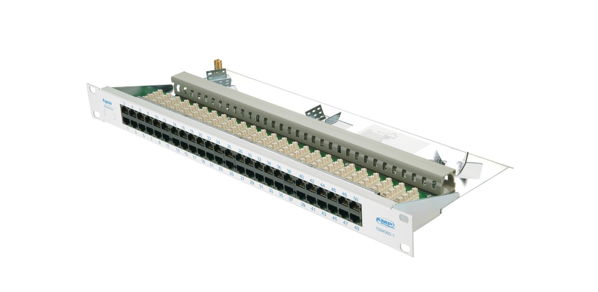 Panneau-voice 50xRJ45 AMP 1U/UTP gris ** fin de série **