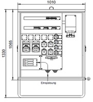 Distributeur de courant de chantier DISTRO STV 160A blanc (RAL 9010)