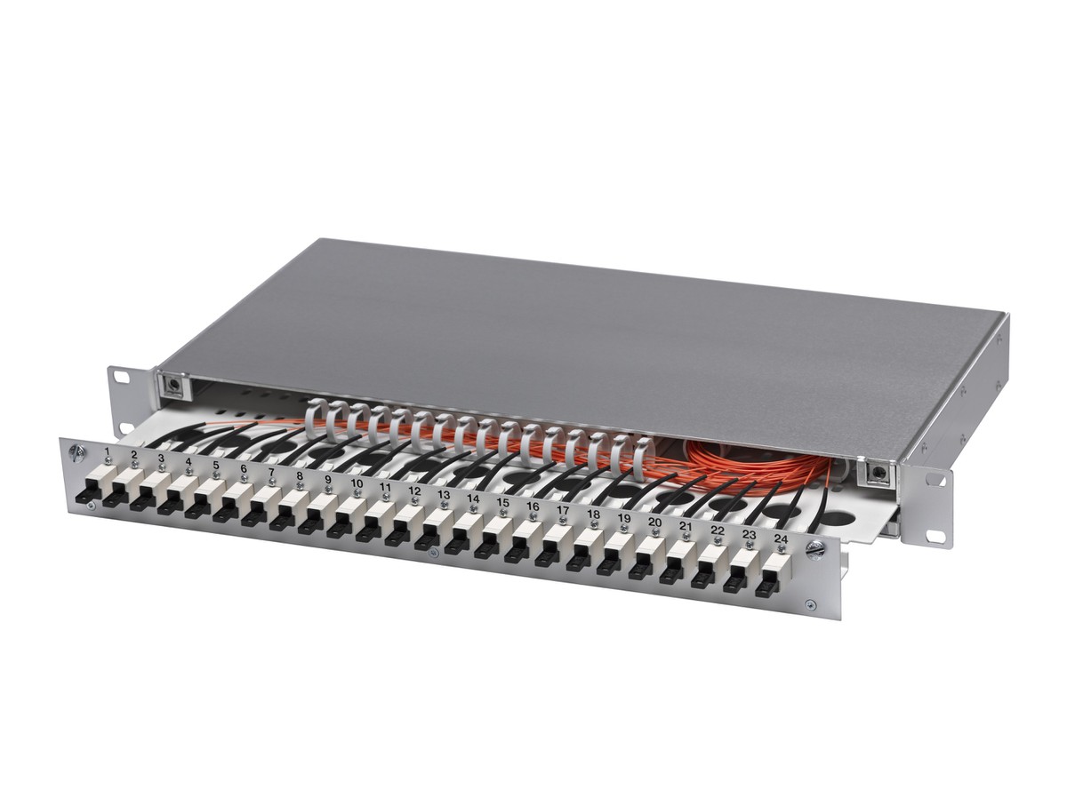 LWL 19" KEV 1HE ausz. 6xE2000 50/125 komp.