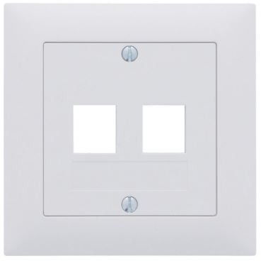 LAN UP60 prise droit 2 x Keystone EDIZIOdue blc