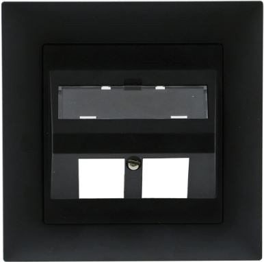 LAN UP60 Schrägauslassdose 2x Keystone EDIZIOdue 19 nr