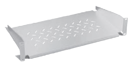 Console fixe 19“ 2U 380mm 2P 25kg avec FA RAL7035