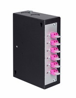 LWL DIN AP Box sz zu ML 6xLC/Dupl. OM4 erikavio. MST MM