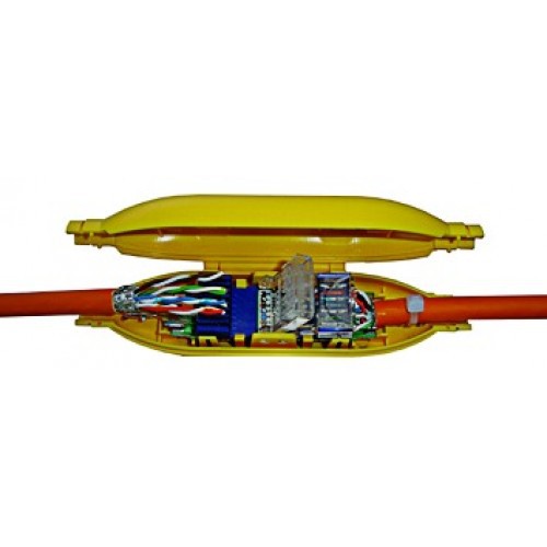 Extenseur Cat.6 - pour câbles blindés et non blindés - connexion sans outils - IP20 , jaune