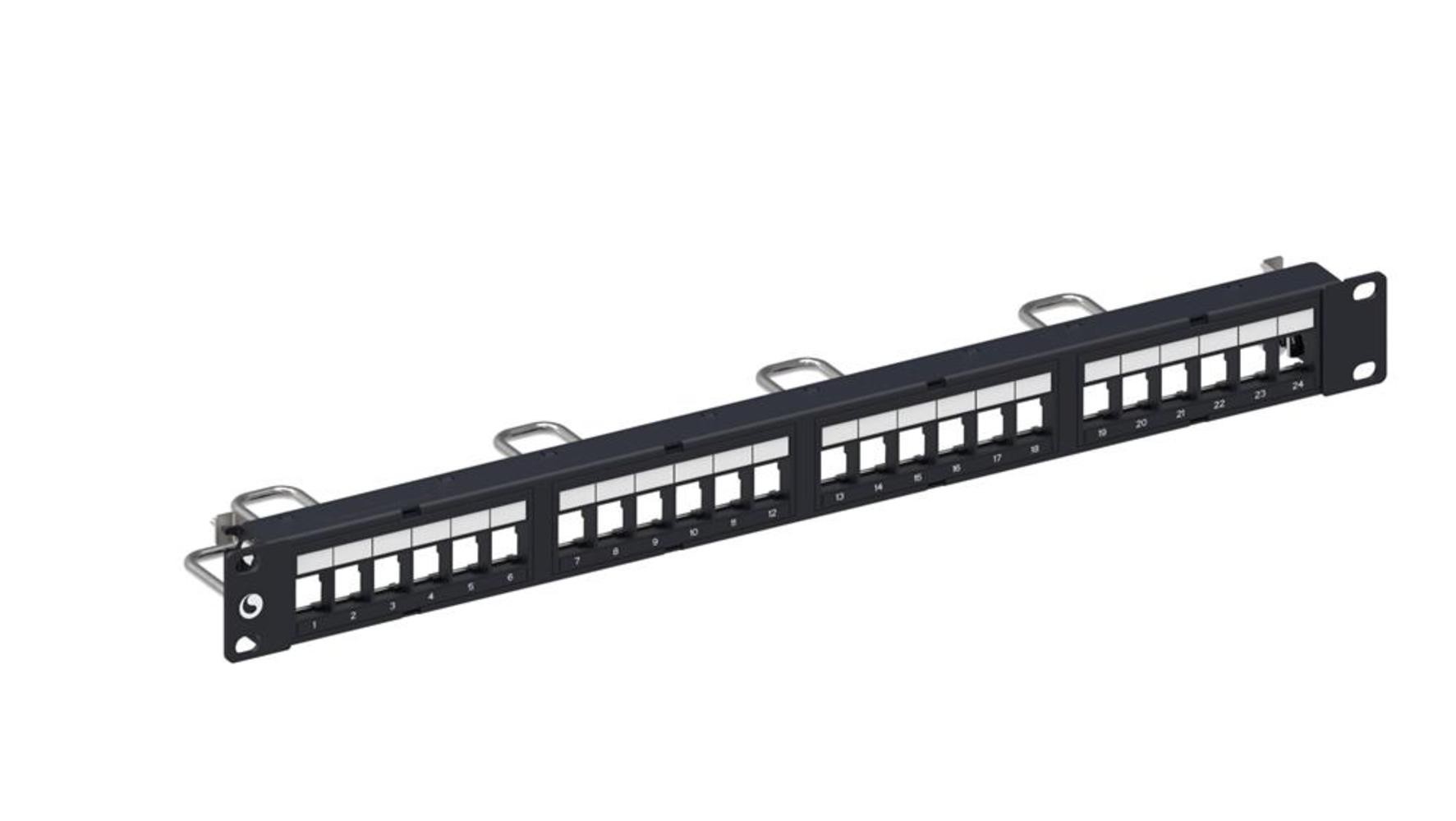 Commscope Patchpanel STP 24xKeystone 1HE sw Patchpanel für 24xKeystone-Stecker CPP-SDDM-SL-1U-24