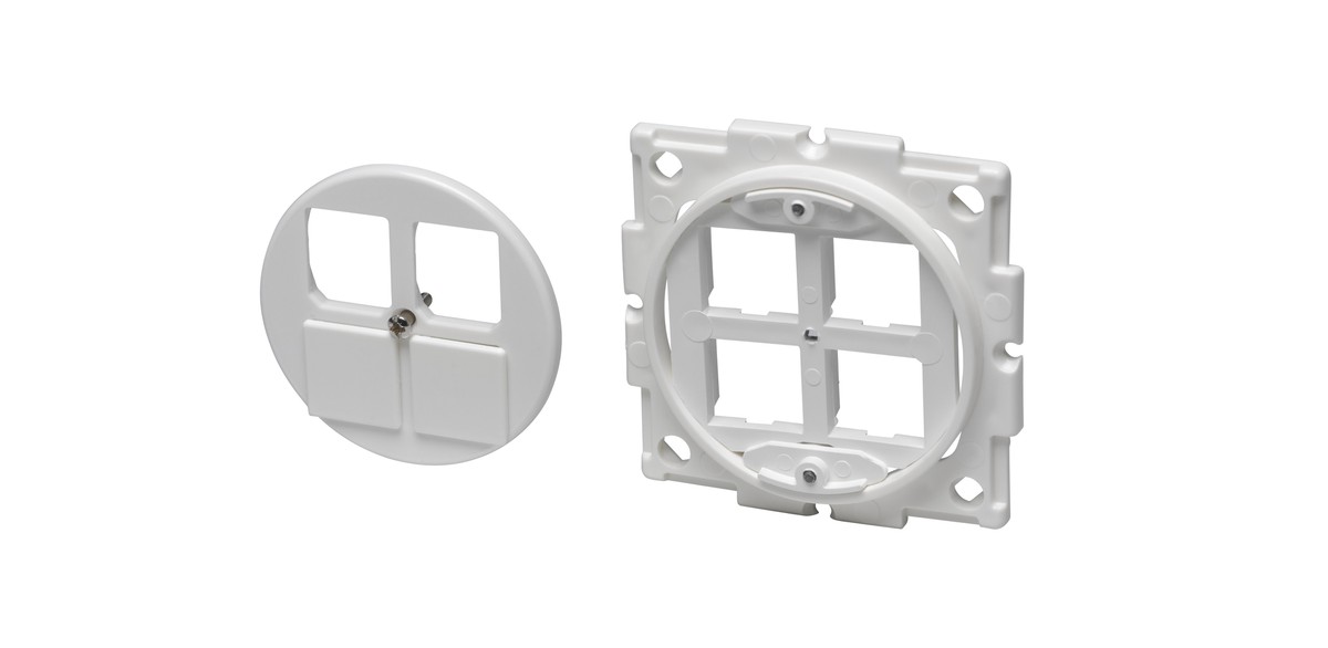 Prise BK Basico pour 4xRJ45 insert blanc