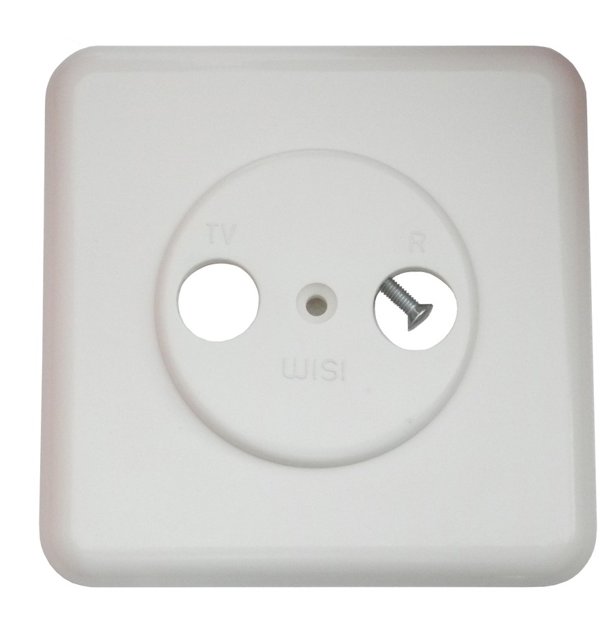 Abdeckplatte Standard komplett, weiss zu 2-Loch DU Breitbanddose