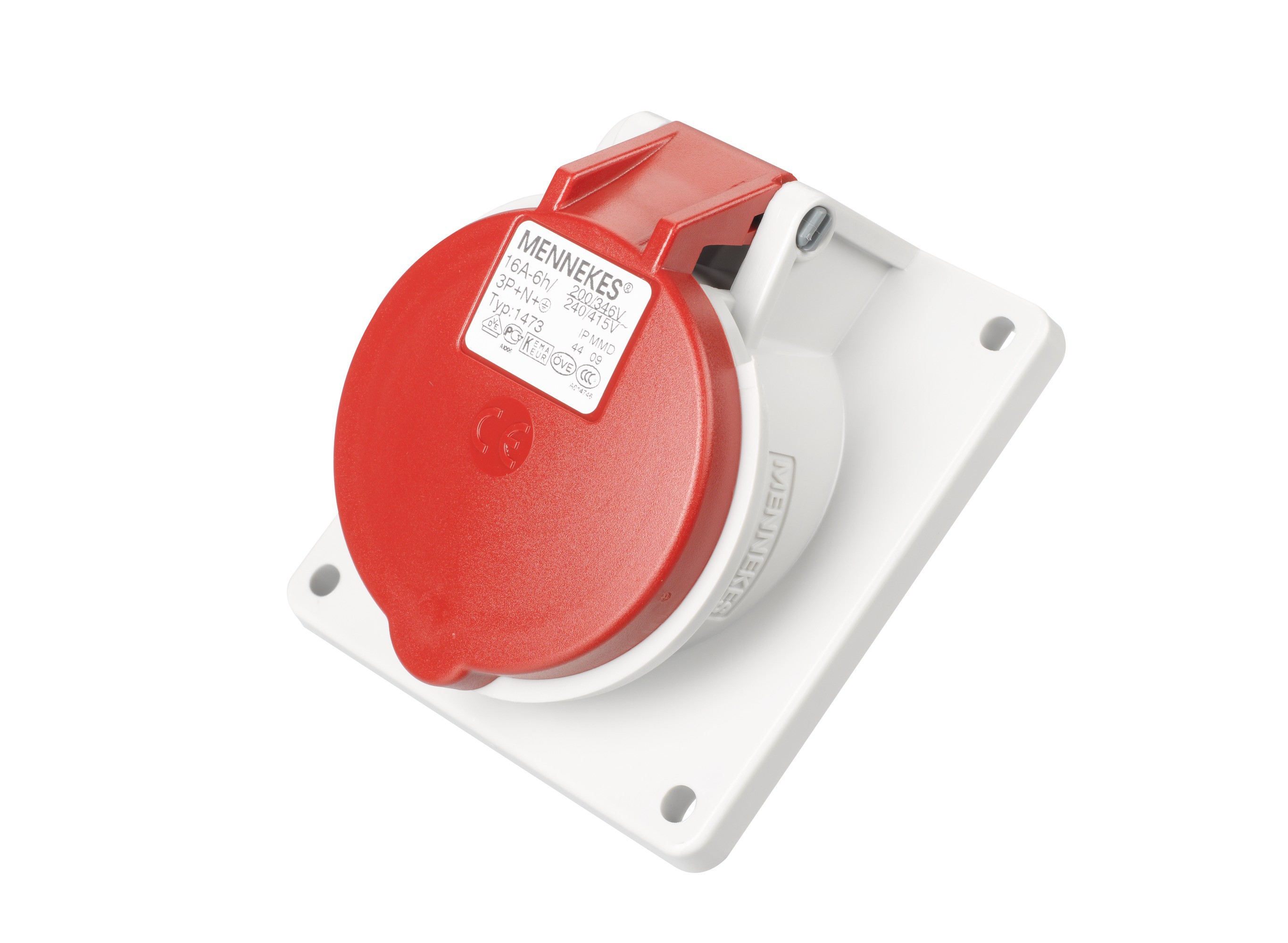 CEE EB Steckdose 16A 4P 400V  20° rot