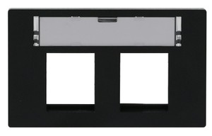 Prise FLF pour 2x Keystone 20mm, noire