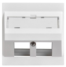 LAN UP Prise de sortie inclinée 2x Keystone EDIZIOdue 20 blc