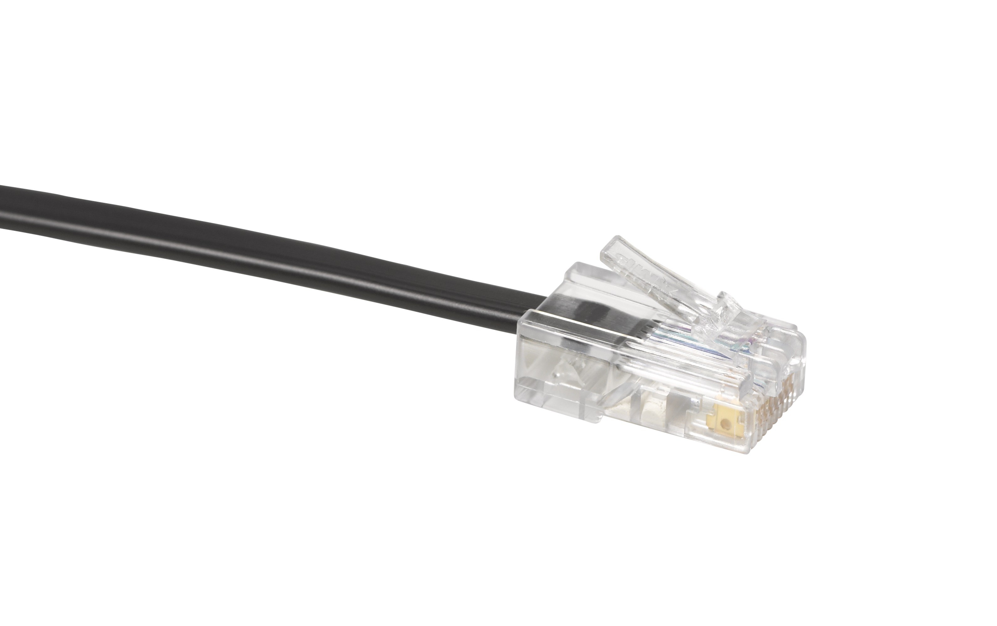 AK flach 4-adr.sw 2xRJ45 8P/8C 9.0m