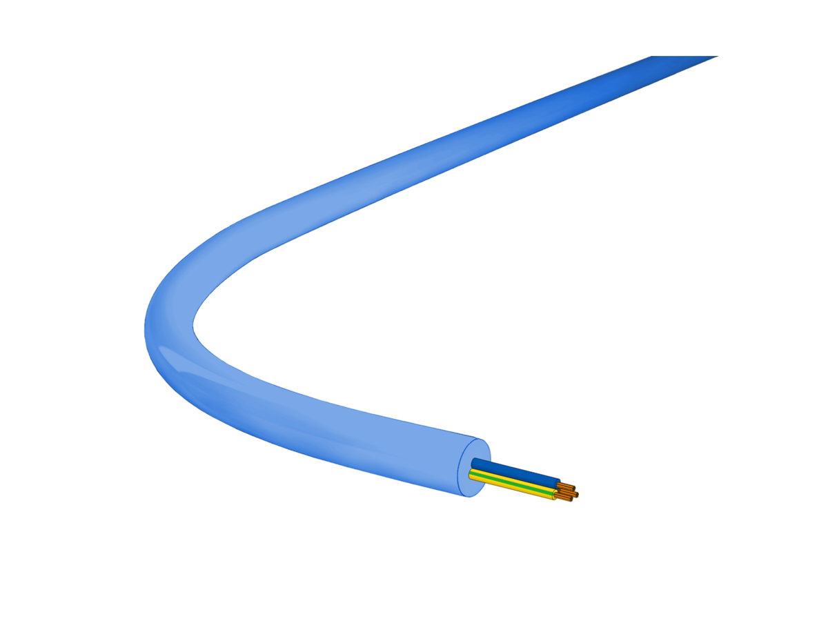 Tauchmotorleitung (TML) rund 3x1.5 blau