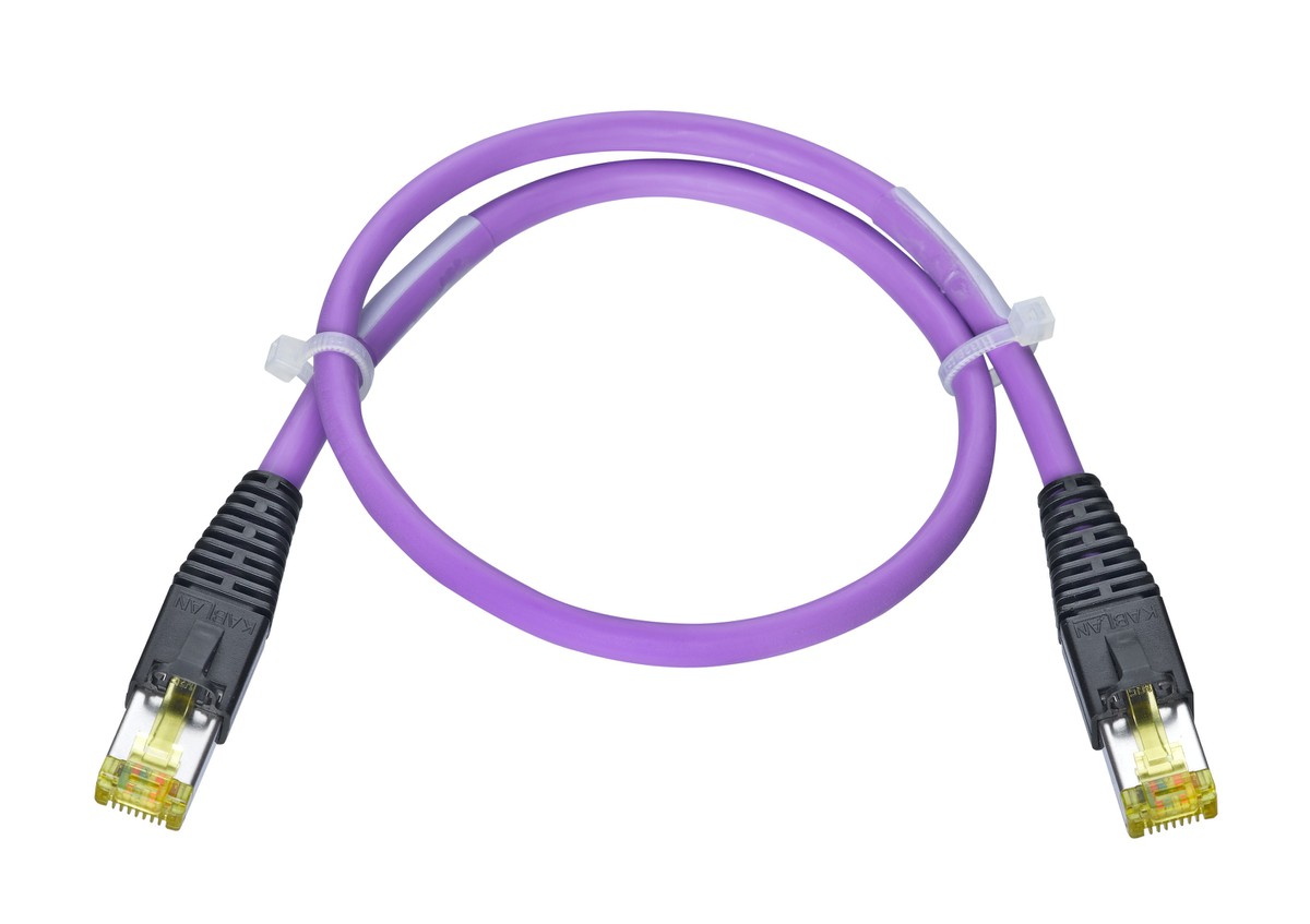AK VBS Typ 18 RJ45 hf sz/vio/sz Kat.6A 2.0m vio Kabel: Uninet 7702 S/FTP violet Stecker: Hirose TM-31