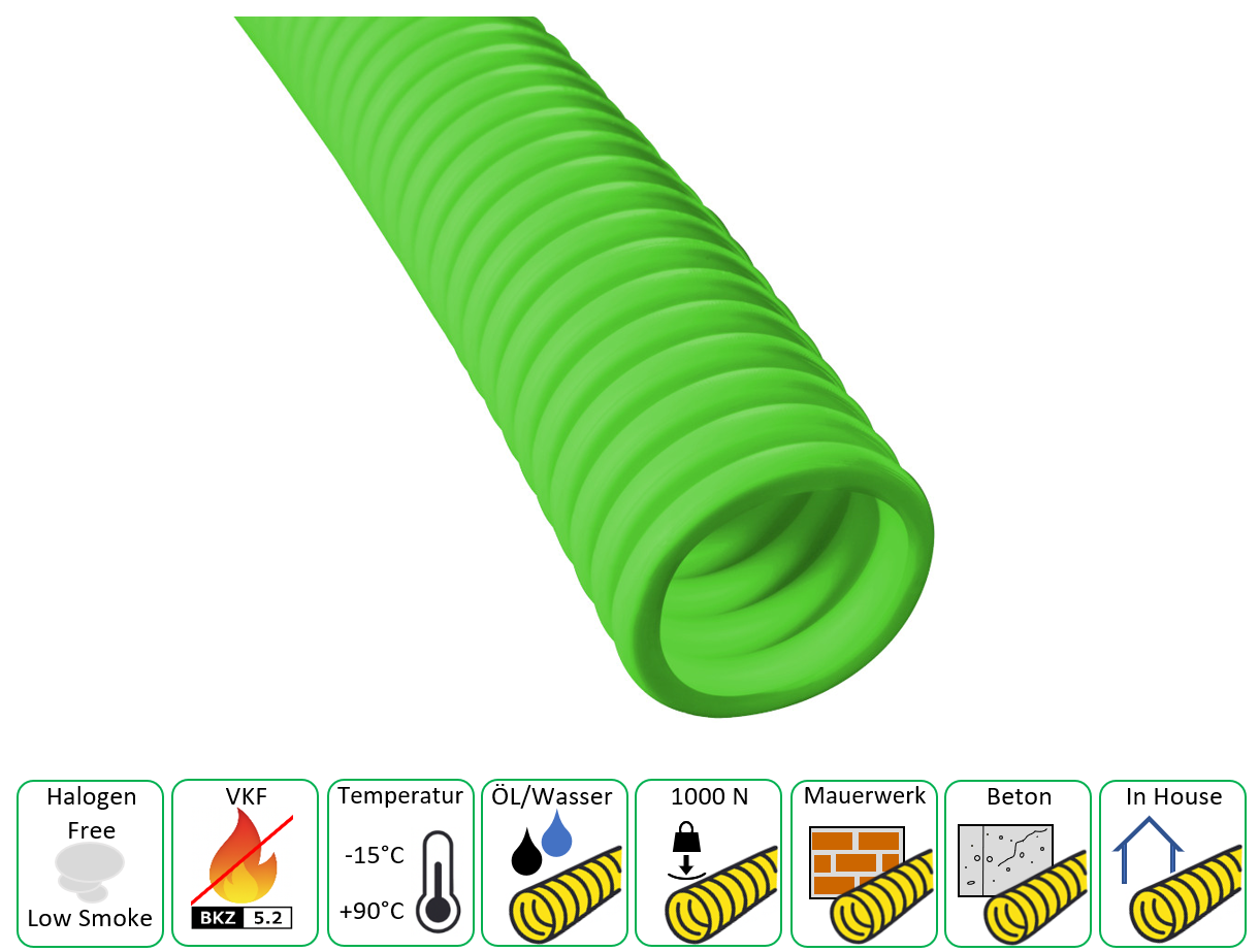 GREEN FLEX RAL 6024 M25 1000N  100M