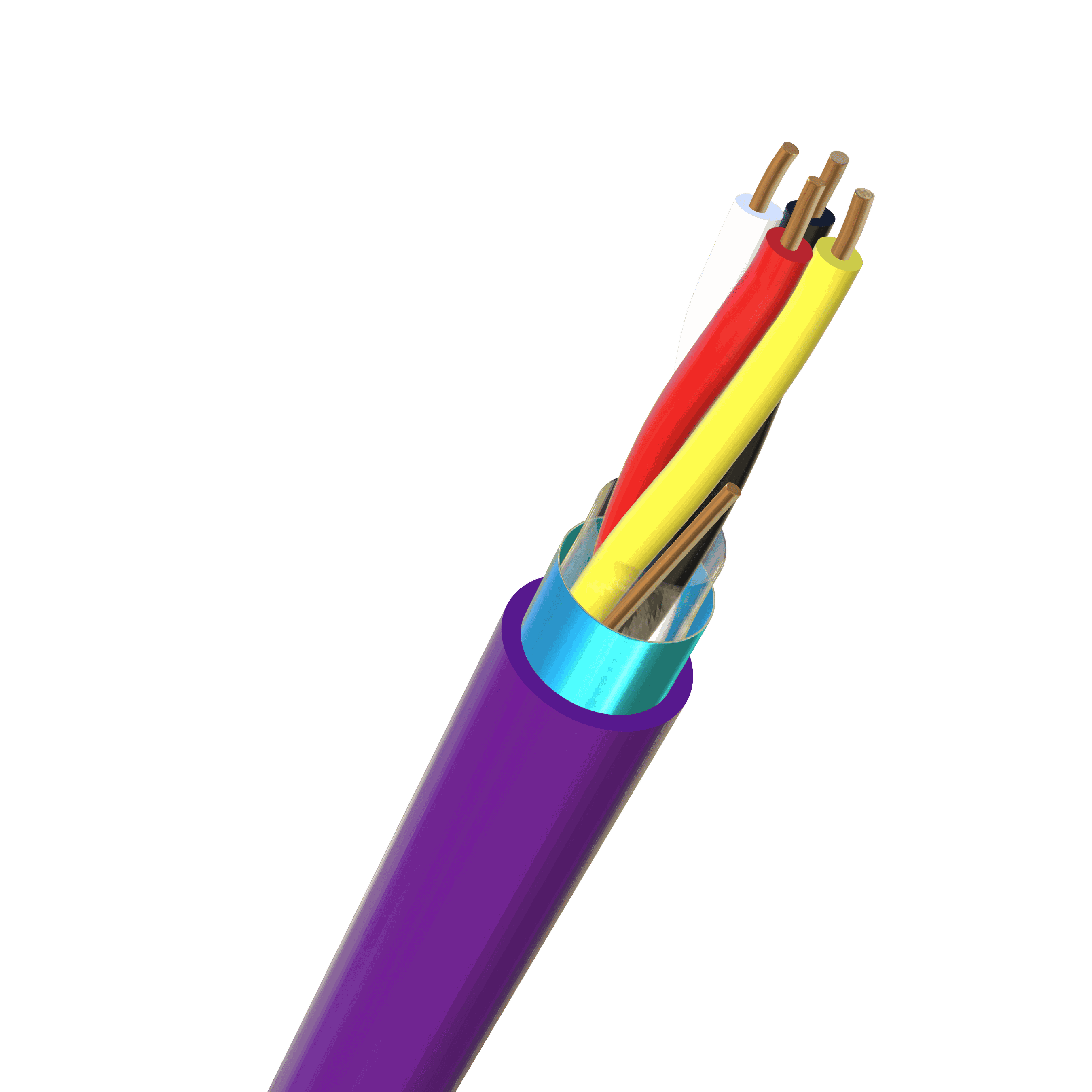 EIB/KNX-BUS (St) 2x2x0.8 hf violett Cca