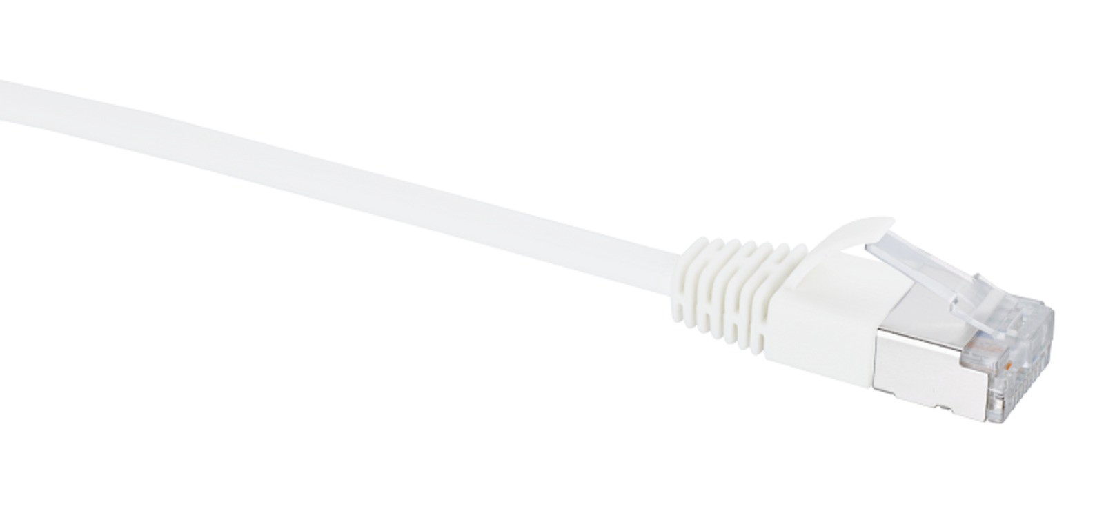 VL RJ45 Slim Cat.6a ws/ws 3m Câble patch slim STP diamètre 4mm catégorie 6A Câble : blanc Protection anti-pli : blanc