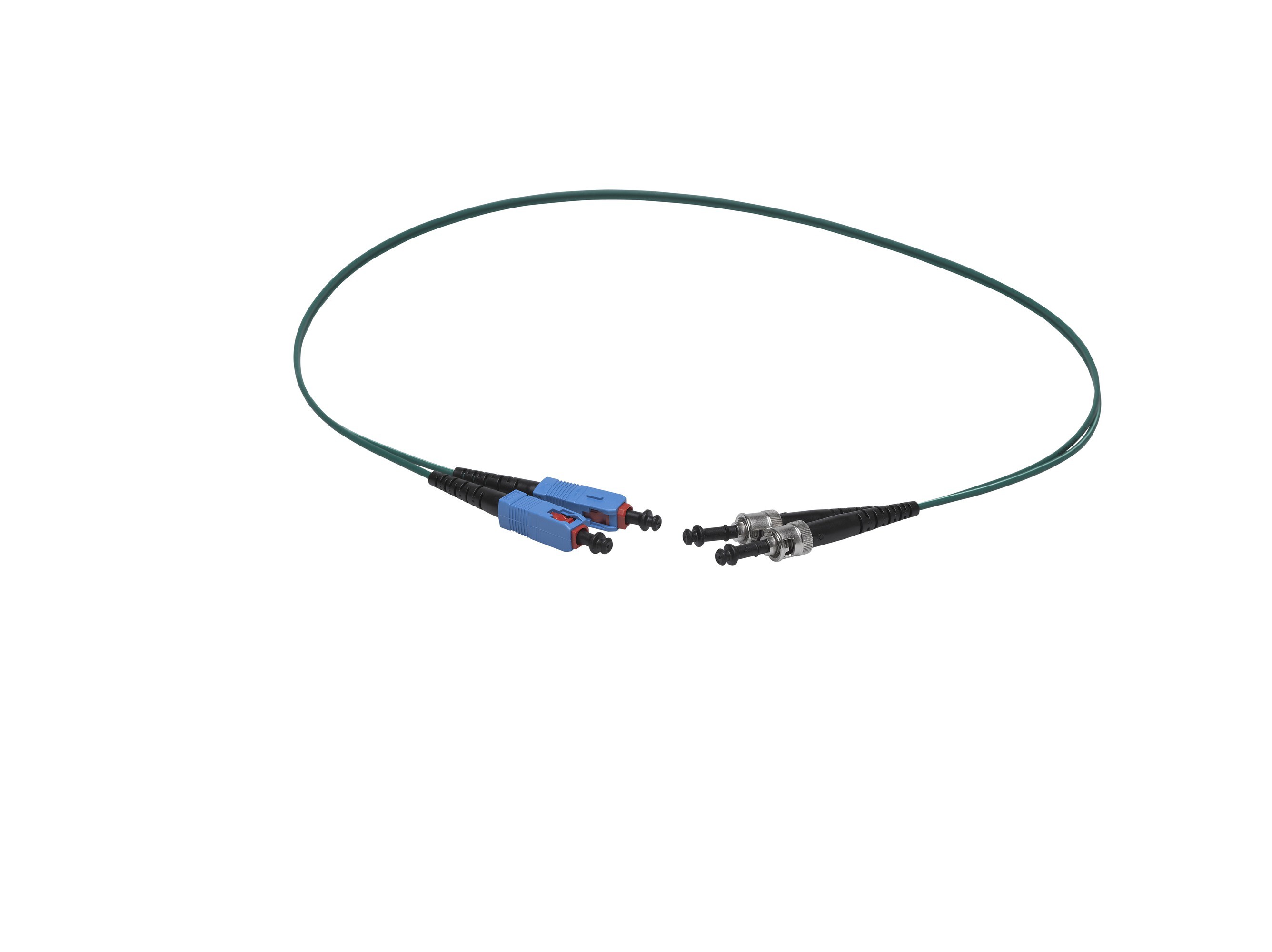 VL Dupl. Fig.8 9/125 ST/SC gn 0.5m