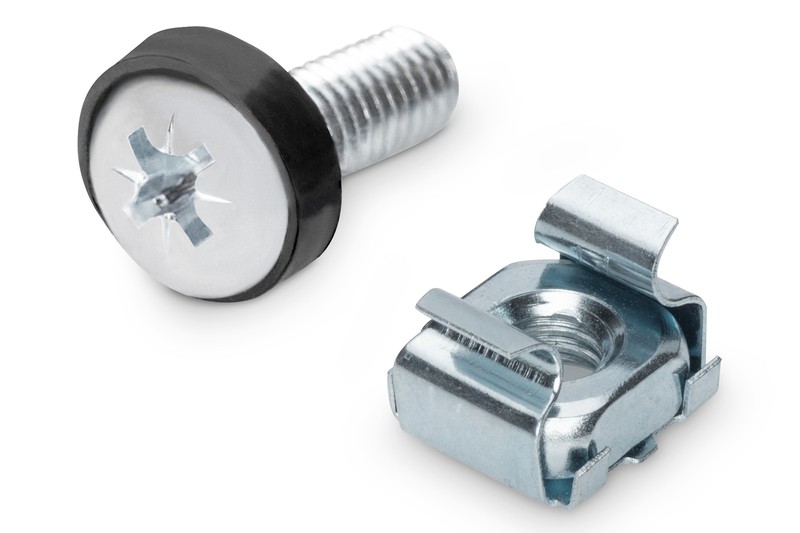 Schraubensatz M6 für 19" Schränke silber 50-fach