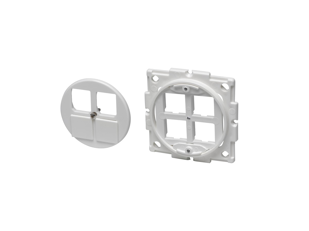 BK-Dose Basico für 4xRJ45 Einsatz weiss