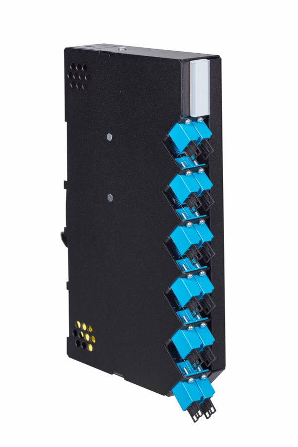 LWL DIN Gehäuse Schrägauslass sz 1xLC PC dupl. SM zu ML