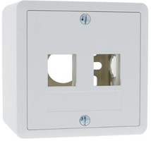 LAN AP54 prise droit 2 x Keystone EDIZIOdue 20 blc