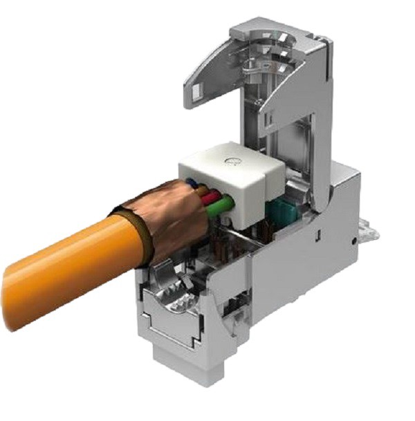 KABLAN RJ45 Jack Cat. 6A Keystone blindé AWG 22-24 ISO/IEC 4PPoE