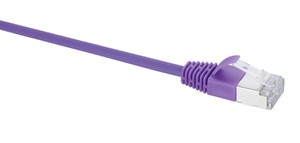 VL RJ45 Slim Cat.6a vi/vi 5m Câble patch slim STP diamètre 4mm Catégorie 6A Câble : Violet Protection contre le pliage : Violet