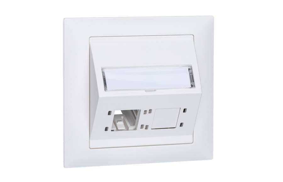 RdM DA-Kanal-Dose EDIZIOdue, 80x86, 2 Port, Kat.6A, ws