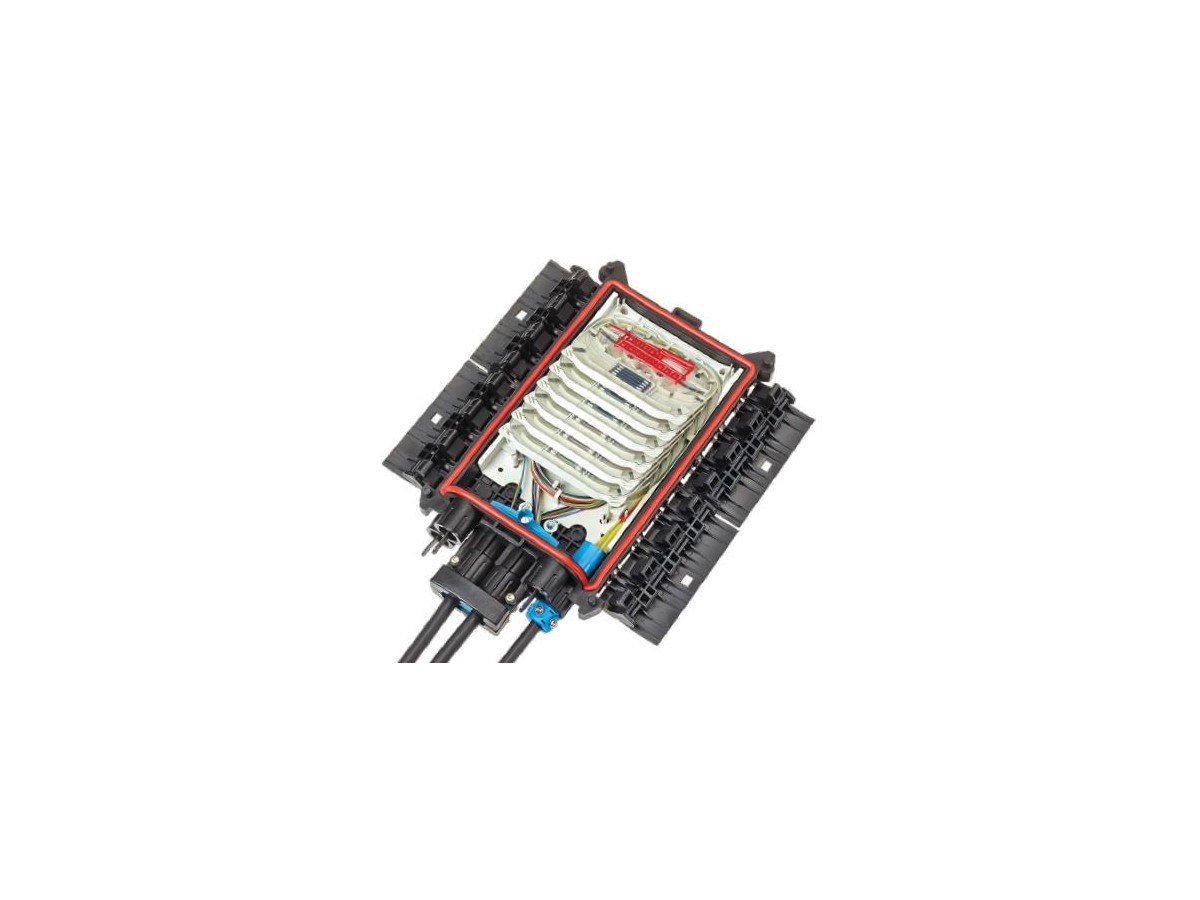 Corning Manchon fibre optique BPEO taille 1 CDP pour 12 cassettes d'épissure noir