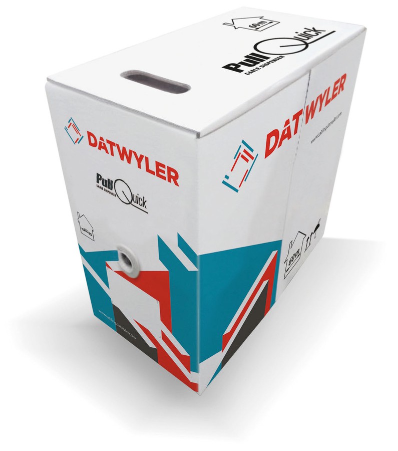 Datenkabel, S/FTP, Kat.7 HOME AWG26, FRNC/LS0H, weiss (RAL9010) Kabelbox mit 305m