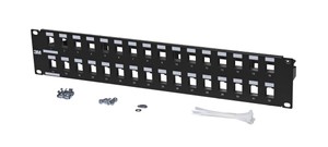 Corning Patchpanel 32 Port 2 HE schwarz leer V-Serie