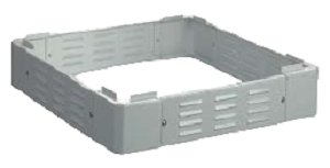 Socle 800x800x100 pour rack au sol RAL7035