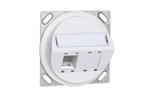 DA Boîtier pose, 62,5 2 port Kat5/6 wt