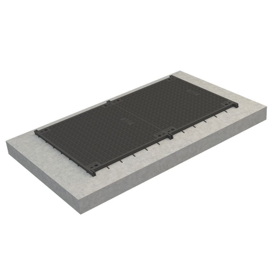 Rahmen & Abdeckung LockGrip 180x90cm D400 m. Betonsockel BGS