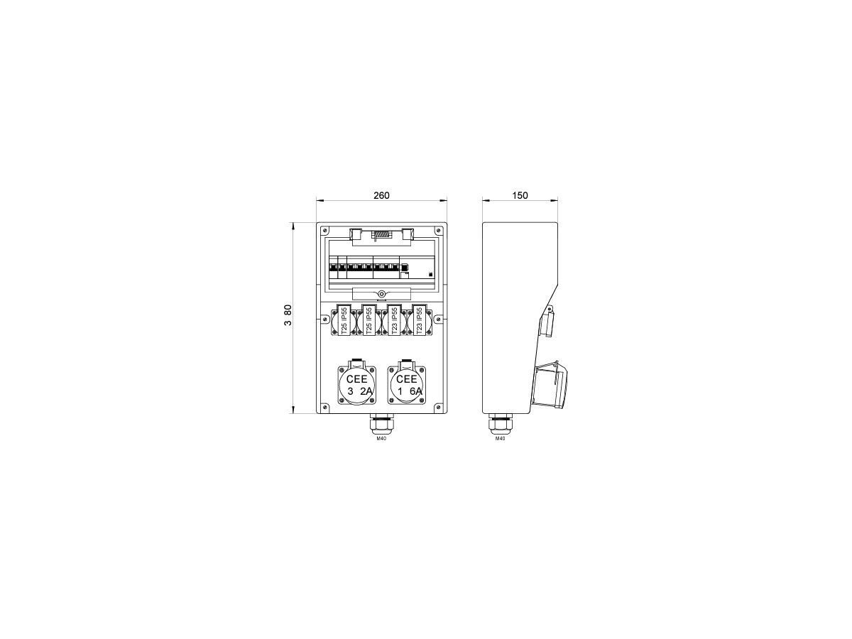 Stromverteiler Hartgummi DISTRO 260-6557