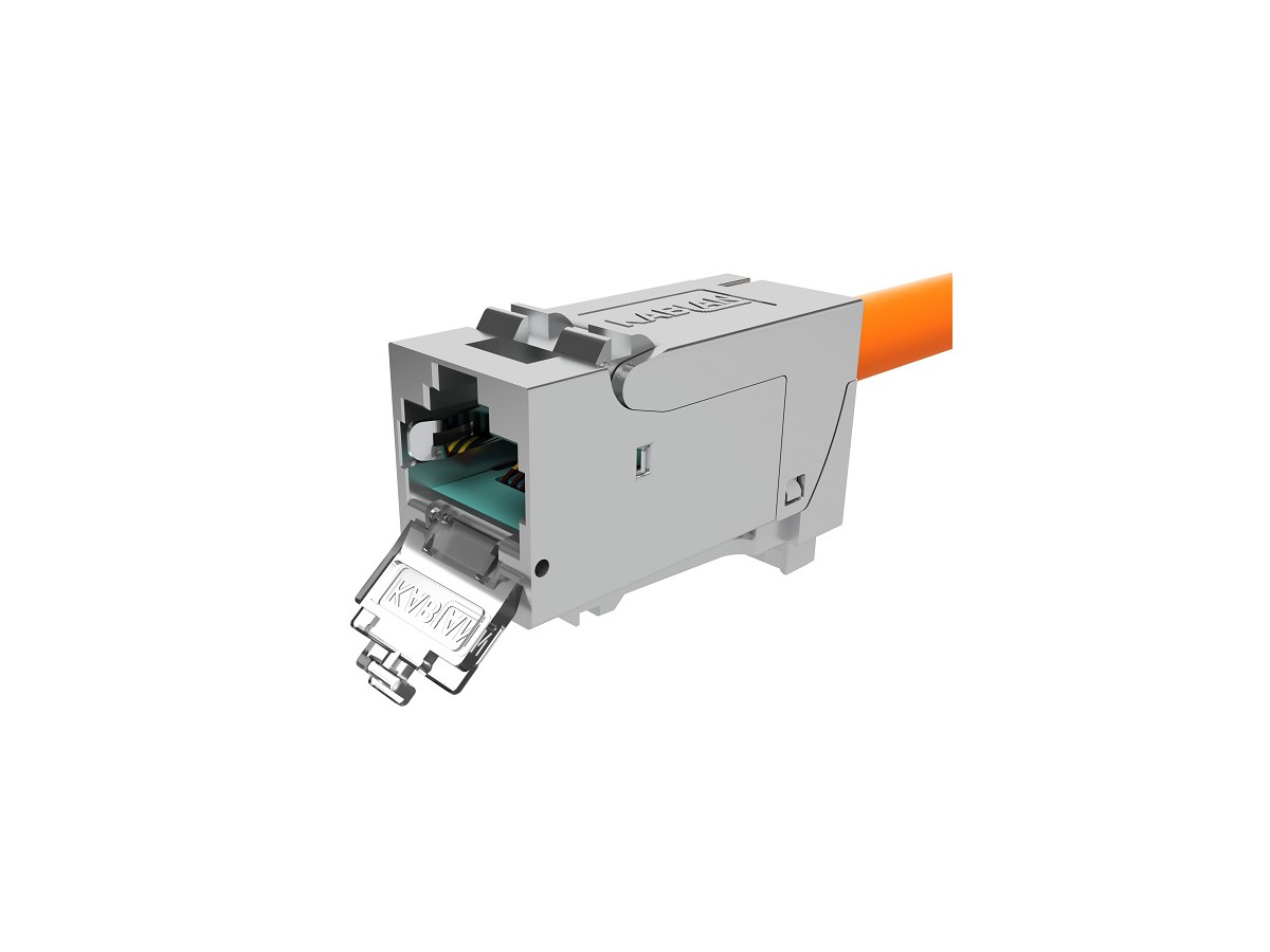 KABLAN RJ45 Jack Cat. 6A Keystone blindé AWG 22-24 ISO/IEC 4PPoE