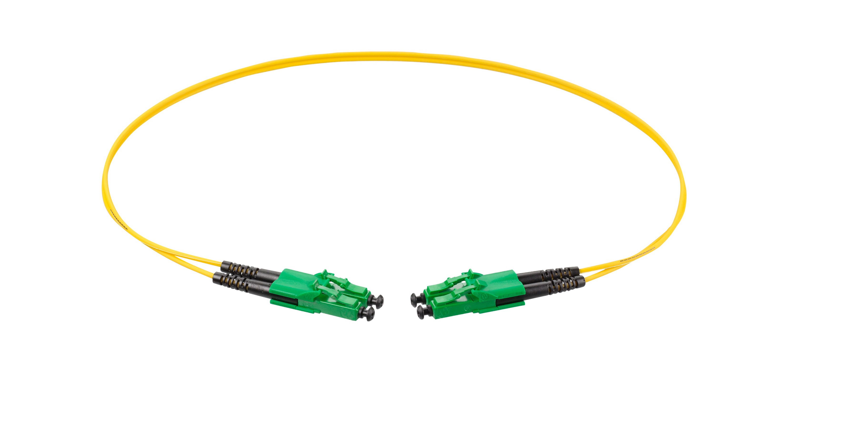 RL Dupl. Fig.8 2x1.4mm 9/125 LC APC/LC APC jaune 1.0m