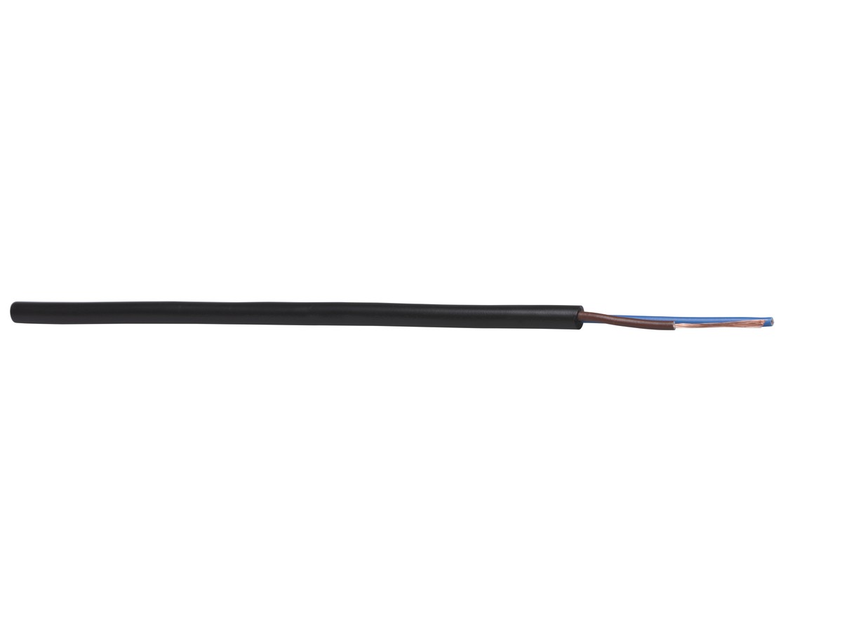 Câble Td 2x1.5 LN PVC noir  Eca