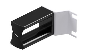 Guide-câbles 1U RAL7035 75 mm avec limiteur de rayon (paire)